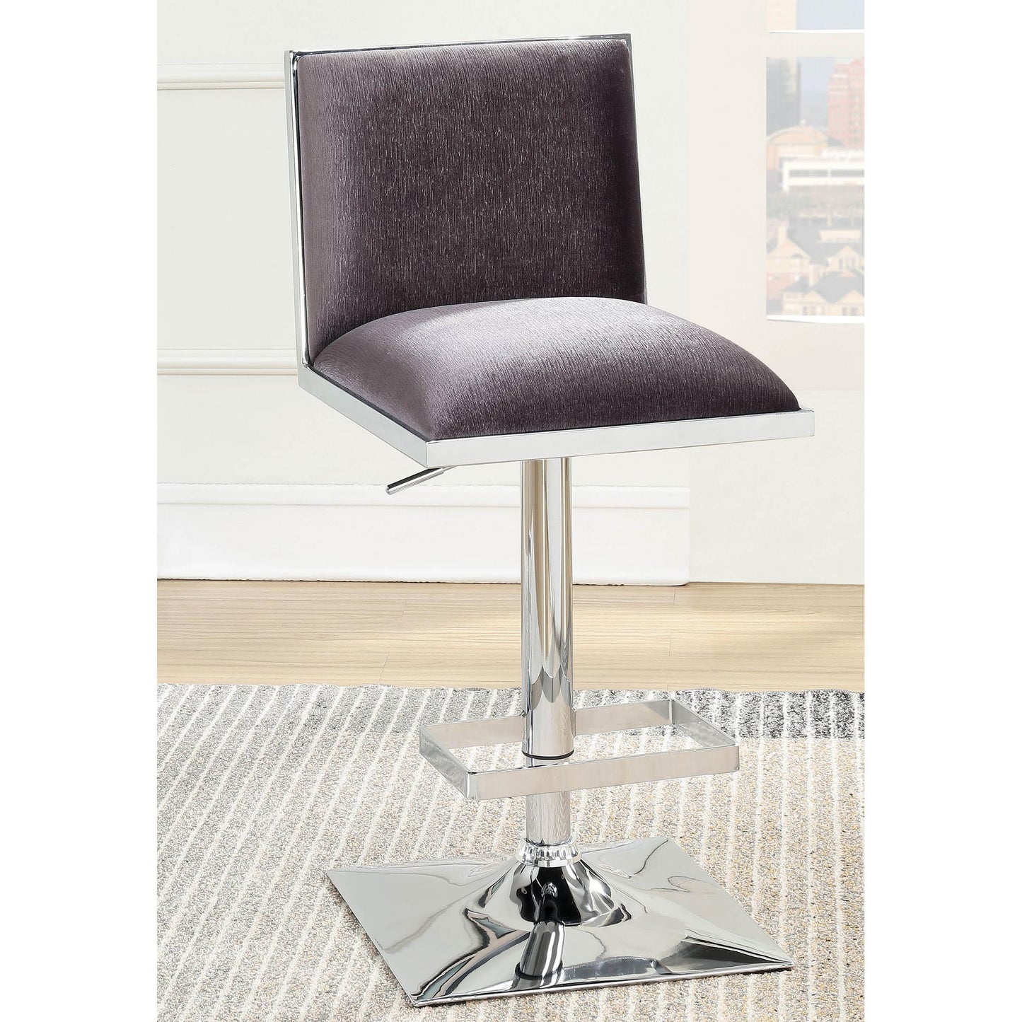  Furniture of America Orjan Adjustable Height Stool CM-BR6462GY IMAGE 2