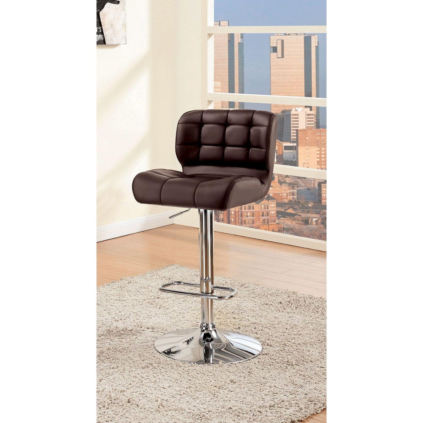  Furniture of America Kori Adjustable Height Stool CM-BR6152BR IMAGE 2