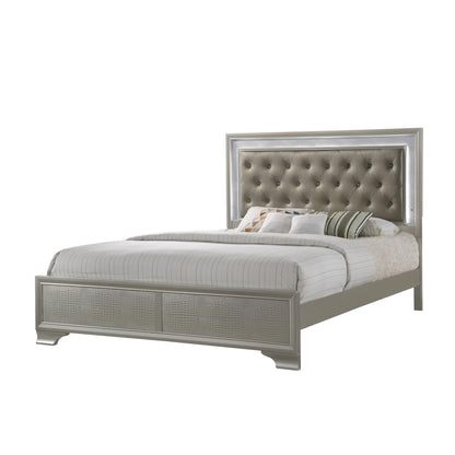 Crown Mark Lyssa King Upholstered Panel Bed B4300-K-HBFB/B4300-KQ-RAIL IMAGE 2