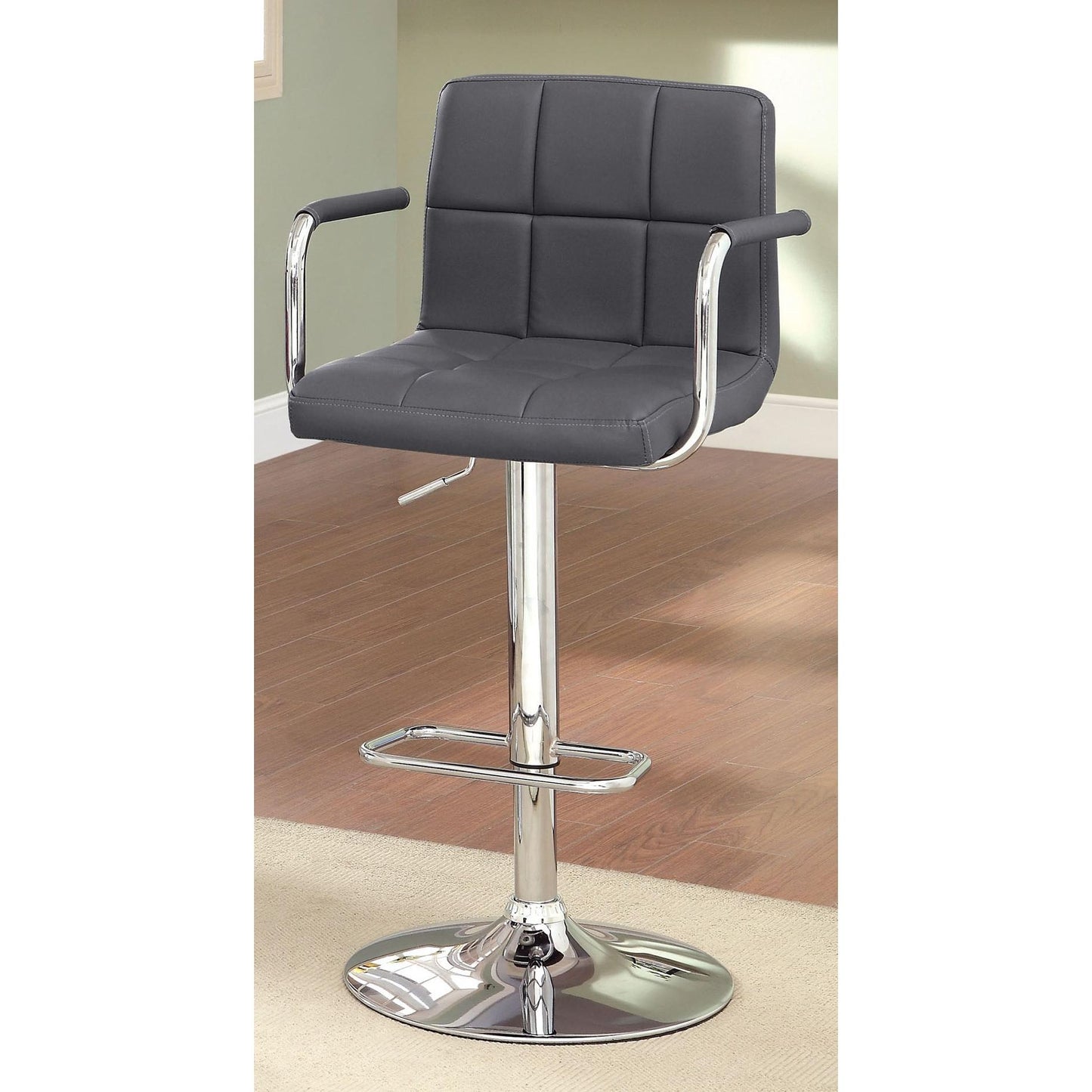  Furniture of America Corfu Adjustable Height Stool CM-BR6917GY IMAGE 1