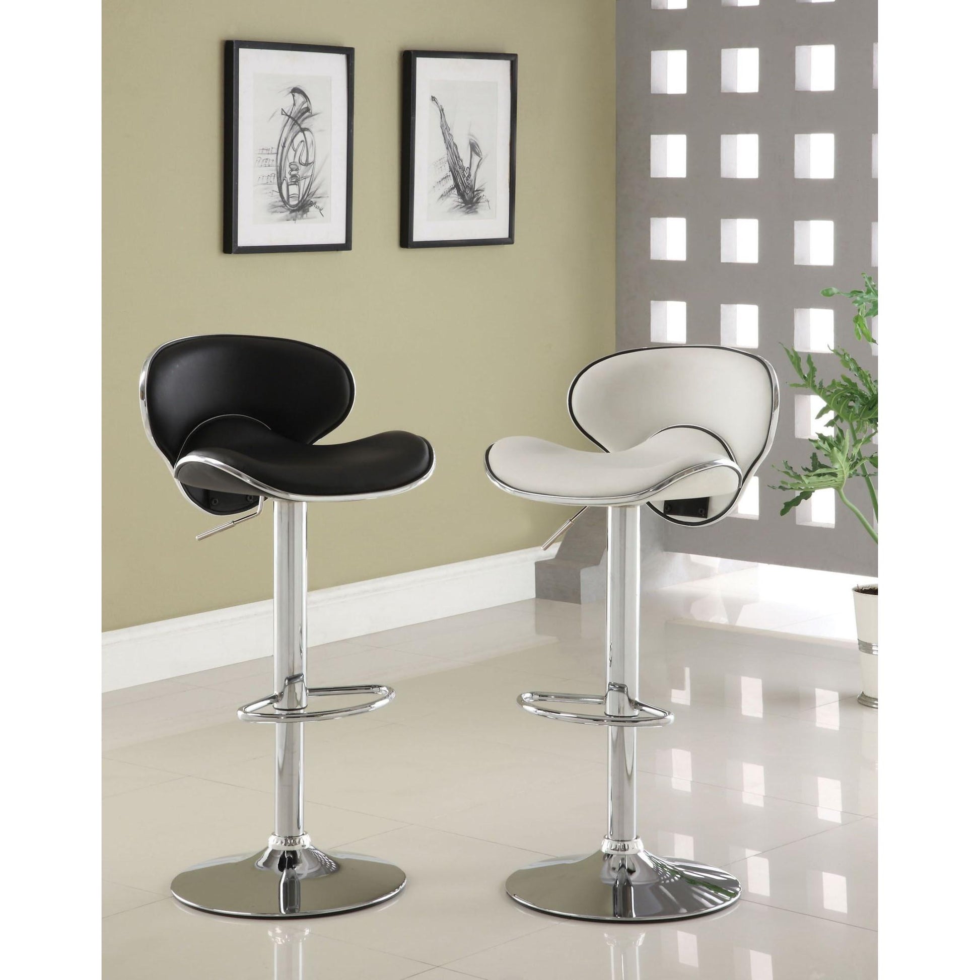 Furniture of America Kossi Adjustable Height Stool CM-BR6907WH IMAGE 2