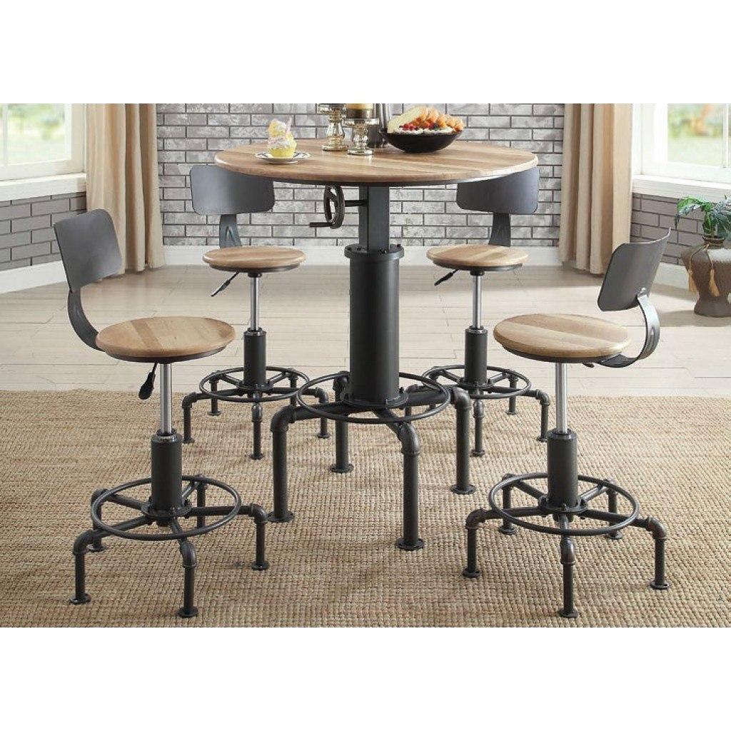  Furniture of America Fran Adjustable Height Stool CM3373BC-2PK IMAGE 2