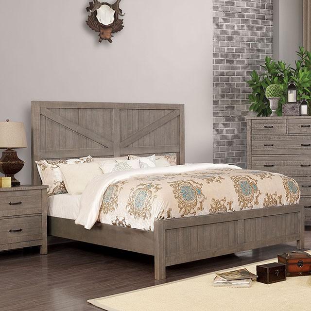  Furniture of America Brenna Queen Panel Bed CM7435GY-Q-BED IMAGE 1