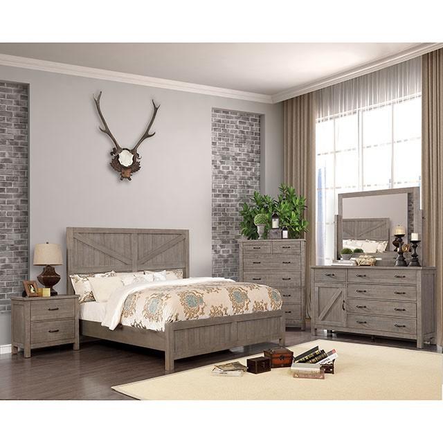  Furniture of America Brenna King Panel Bed CM7435GY-EK-BED IMAGE 2