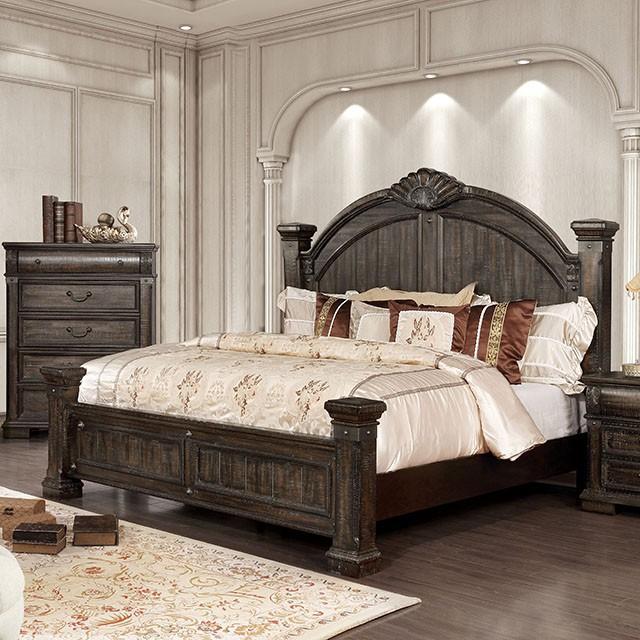  Furniture of America Genevieve King Poster Bed CM7428EK-BED IMAGE 1