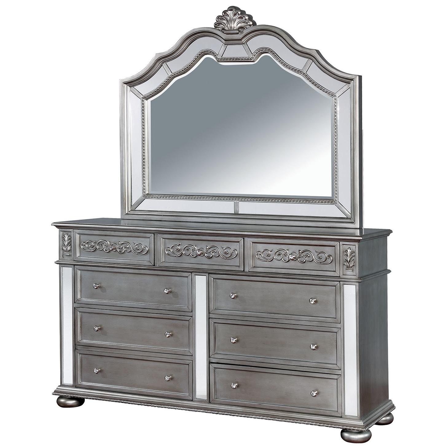  Furniture of America Azha Dresser Mirror CM7194M IMAGE 2