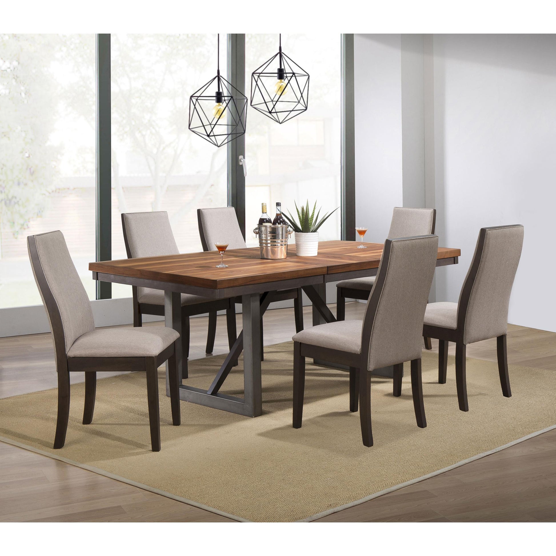 Coaster Furniture Spring Creek 106583 Upholstered Dining Chair - Taupe (Set of 2) IMAGE 6