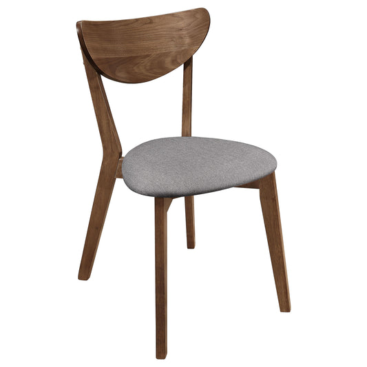 Coaster Furniture Alfredo 108082 Dining Side Chair - Grey and Natural Walnut (Set of 2) IMAGE 1
