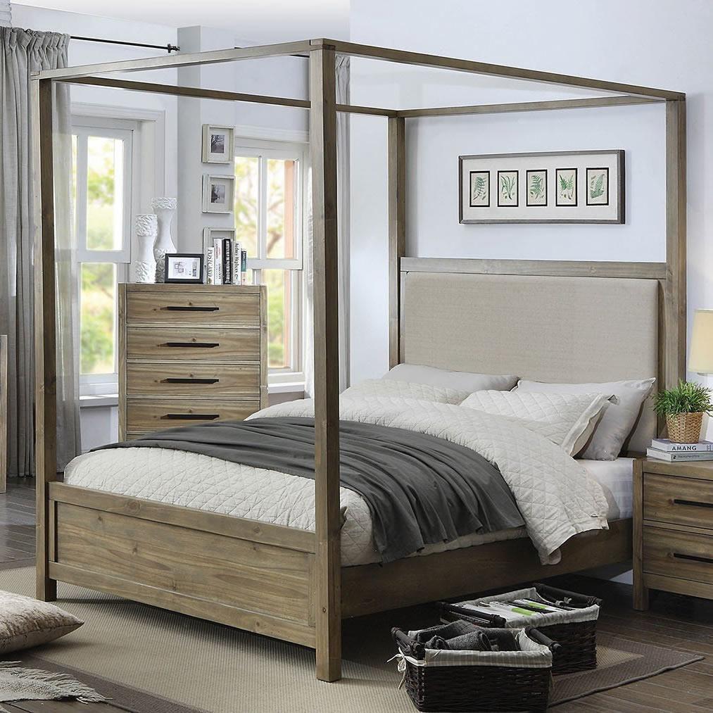  Furniture of America Garland Queen Canopy Bed CM7356Q-BED IMAGE 1