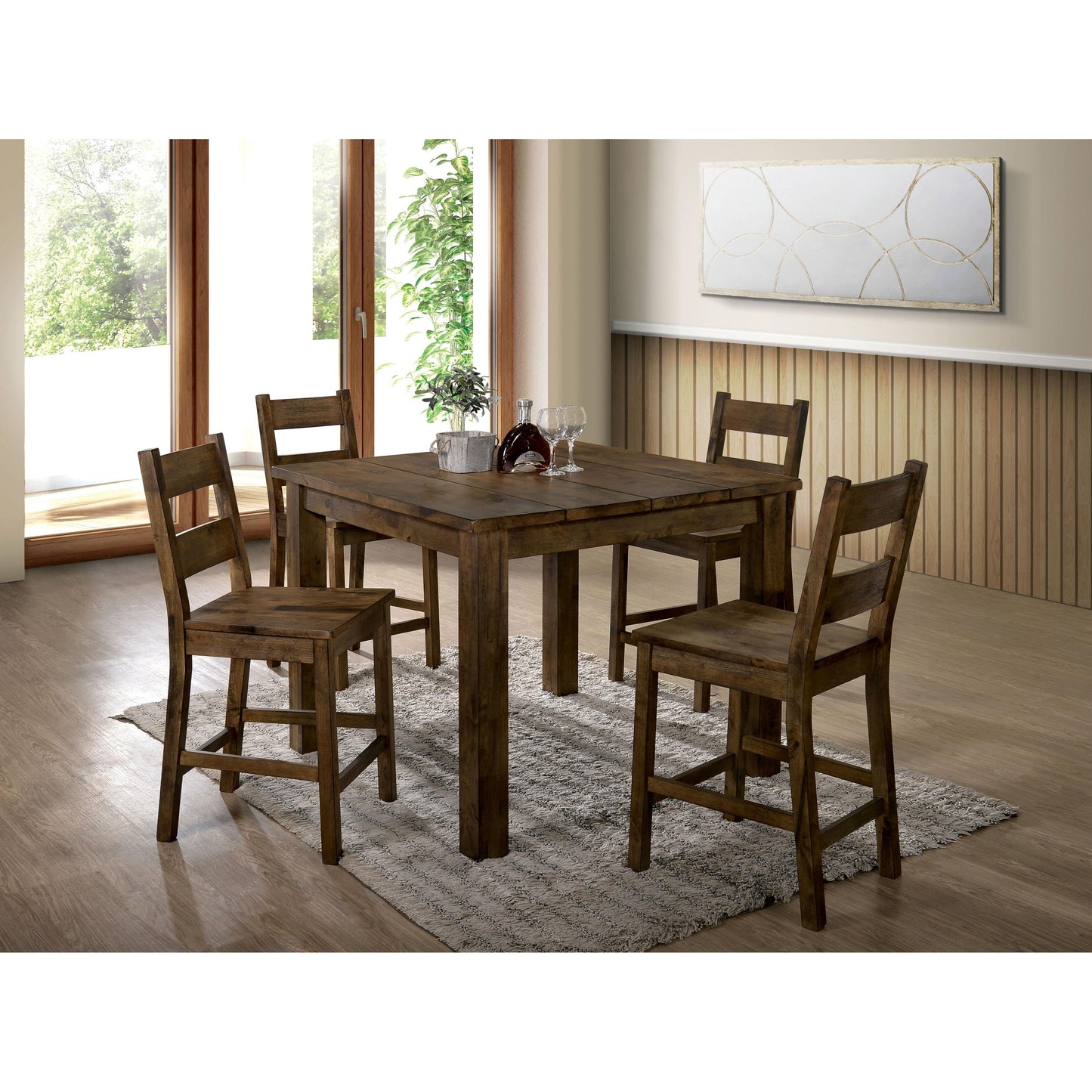  Furniture of America Square Kristen Counter Height Dining Table CM3060PT IMAGE 5