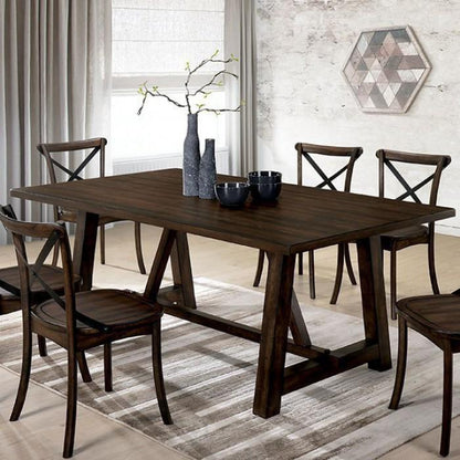  Furniture of America Saige Dining Table with Trestle Base CM3138T IMAGE 1