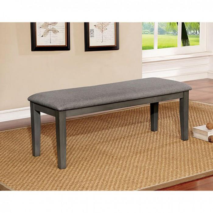  Furniture of America Hillsview Dining Bench CM3916GY-BN IMAGE 2