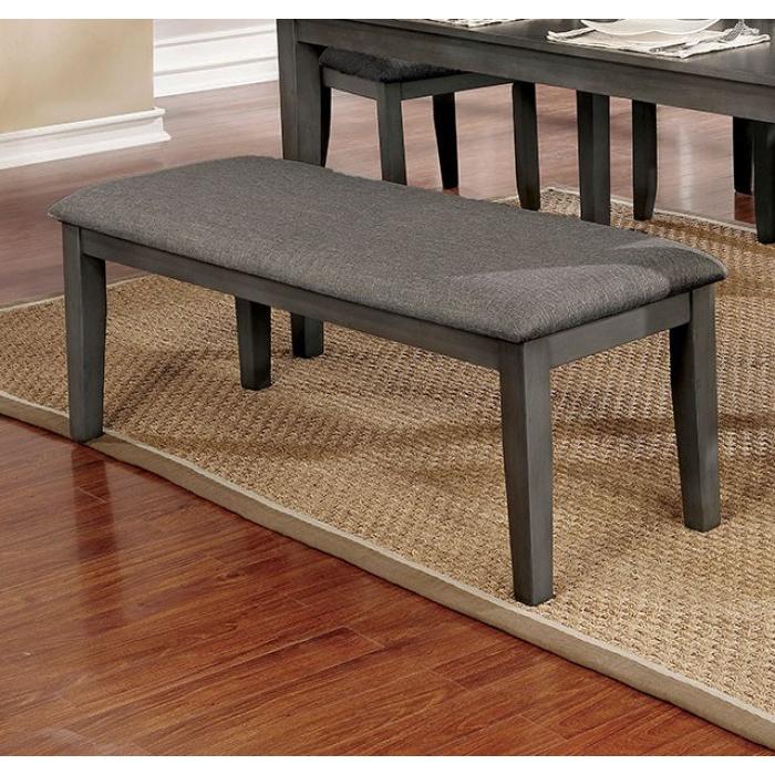  Furniture of America Hillsview Dining Bench CM3916GY-BN IMAGE 3