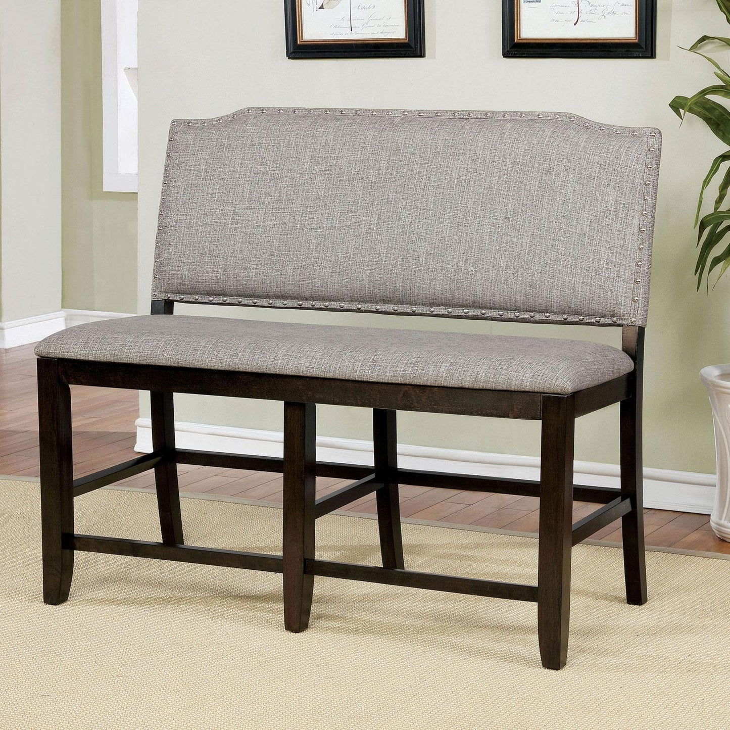  Furniture of America Teagan Counter Height Bench CM3911PBN IMAGE 2