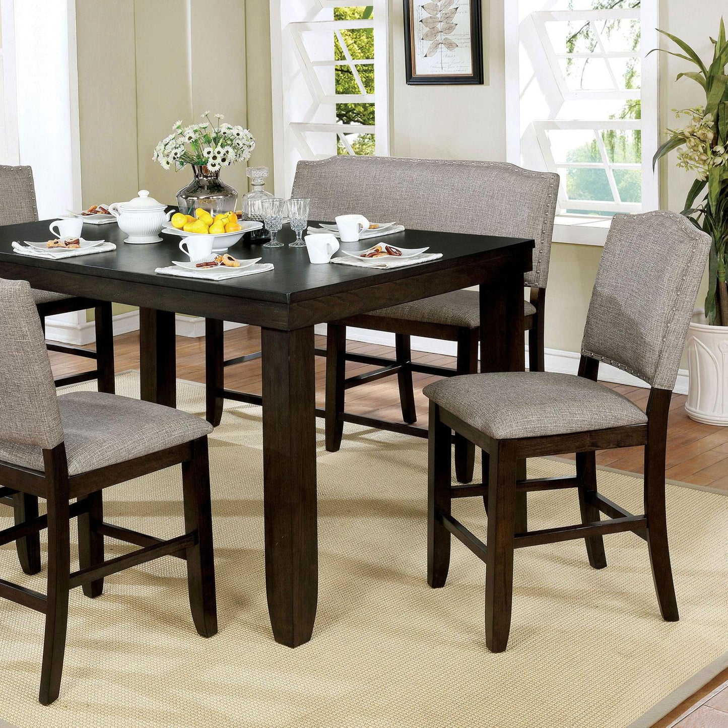  Furniture of America Teagan Counter Height Bench CM3911PBN IMAGE 3