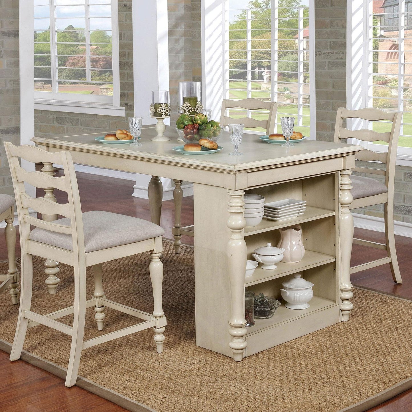  Furniture of America Theresa Counter Height Dining Table CM3912PT IMAGE 6