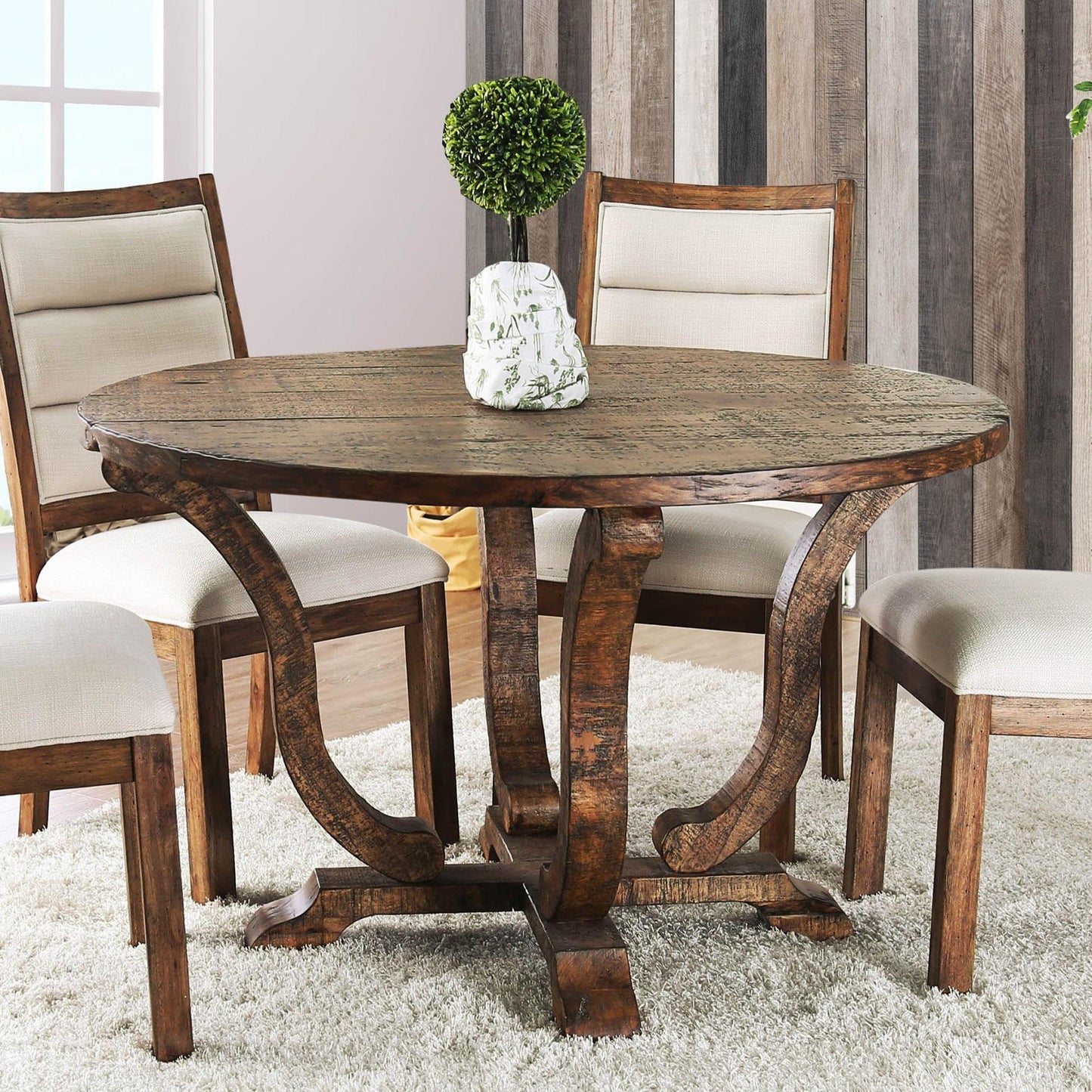  Furniture of America Round Isabelle Dining Table CM3395A-RT IMAGE 1