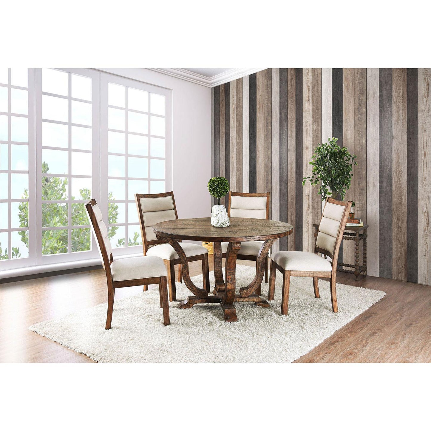  Furniture of America Round Isabelle Dining Table CM3395A-RT IMAGE 5
