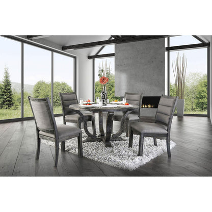 Furniture of America Round Isabelle Dining Table CM3395GY-RT IMAGE 4