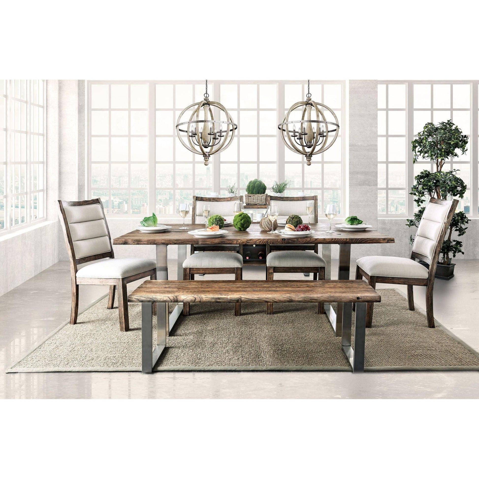  Furniture of America Mandy Dining Bench CM3451A-BN-PK IMAGE 6