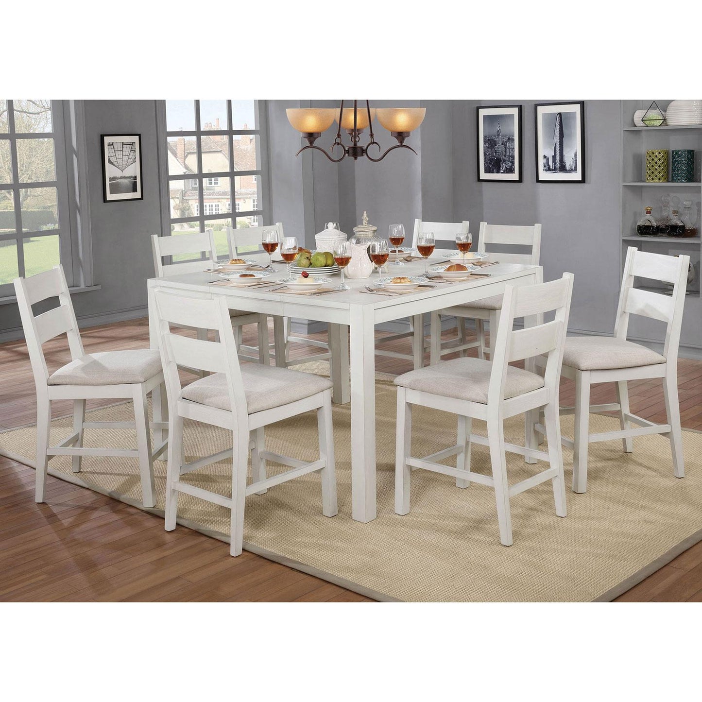  Furniture of America Glenfield Counter Height Dining Table CM3882PT IMAGE 5