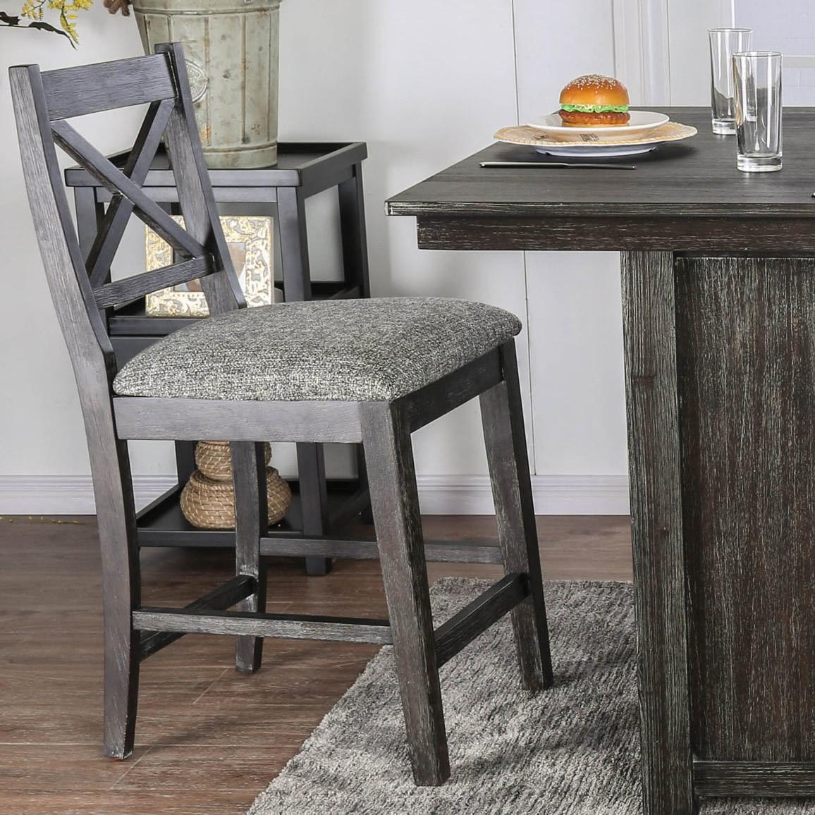 Furniture of America Faulkton Counter Height Dining Chair CM3391PC-2PK IMAGE 2