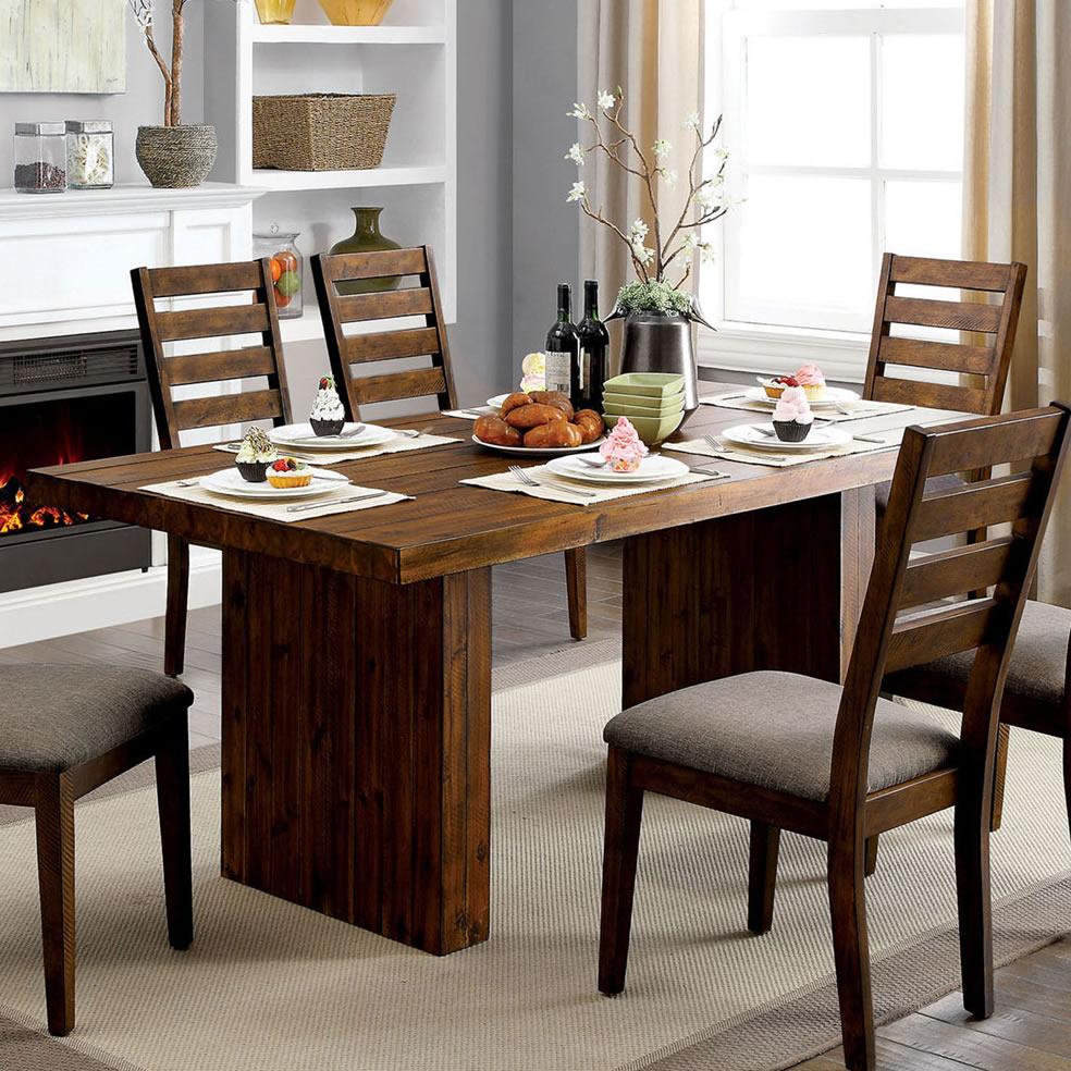  Furniture of America Kirsty Dining Table with Pedestal Base CM3821T-TABLE IMAGE 2