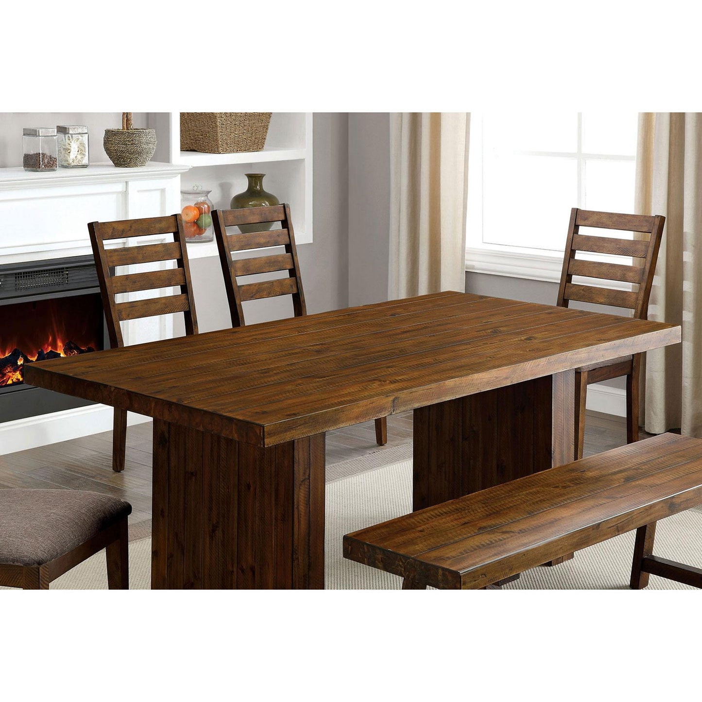  Furniture of America Kirsty Dining Table with Pedestal Base CM3821T-TABLE IMAGE 3
