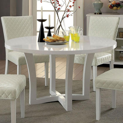  Furniture of America Round Reidar Dining Table with Trestle Base CM3651RT IMAGE 1