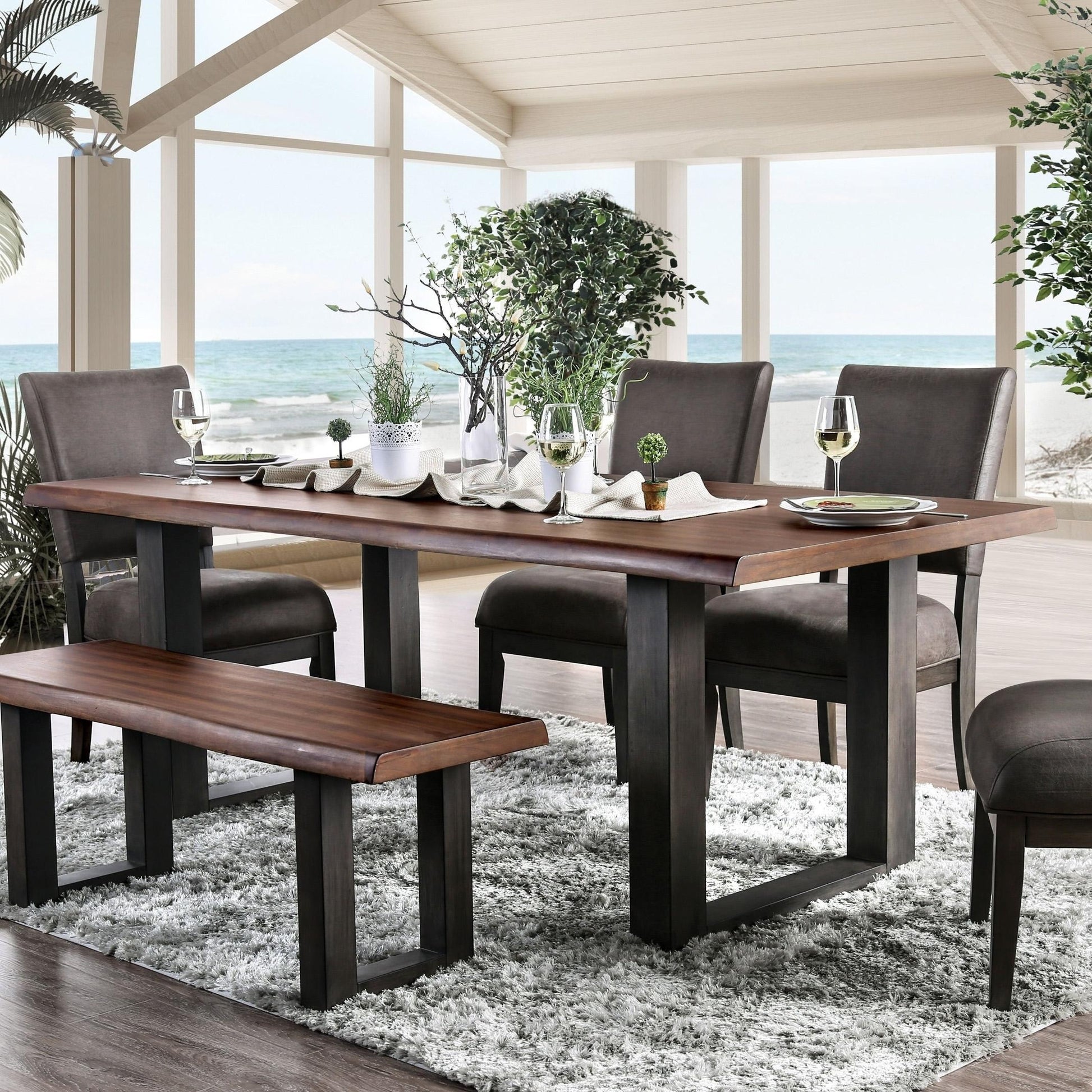  Furniture of America Tolstoy Dining Table CM3376T-82-TABLE IMAGE 1