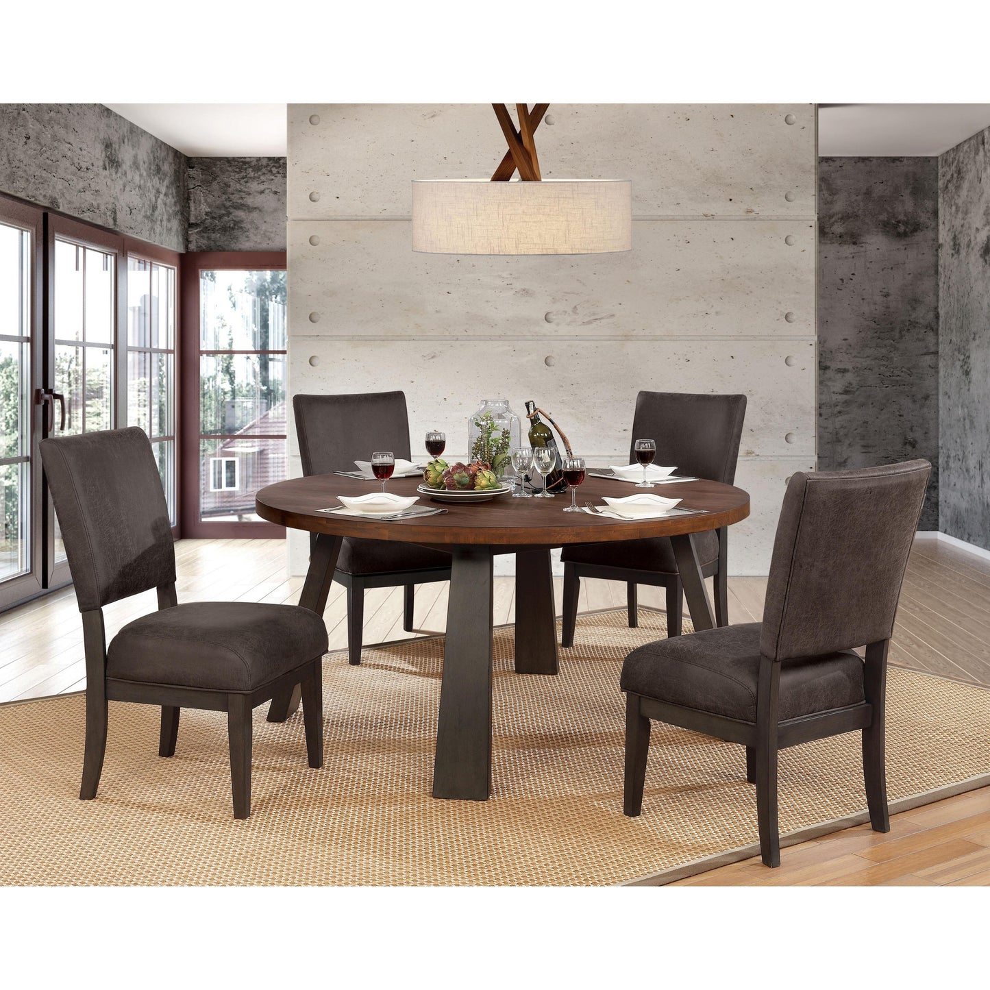  Furniture of America Round Tolstoy Dining Table CM3376RT IMAGE 5