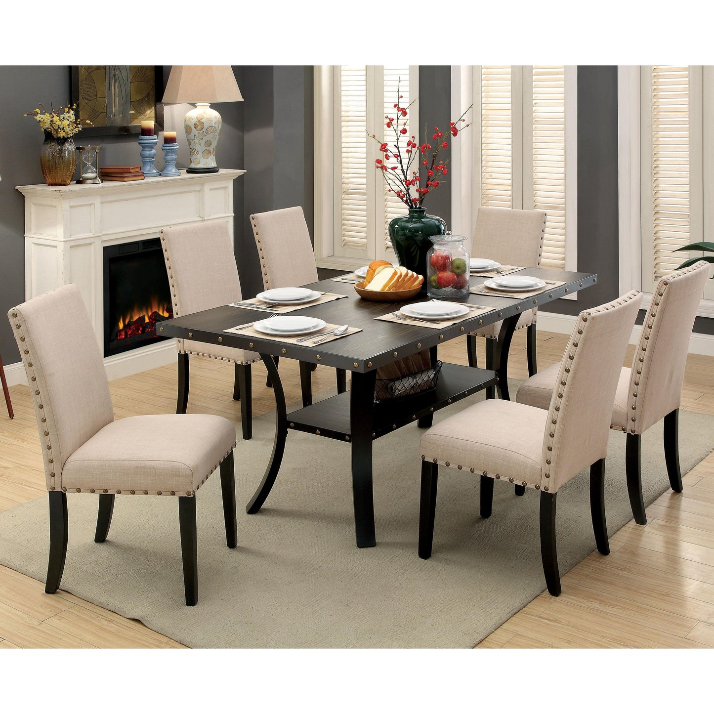  Furniture of America Kaitlin Dining Table CM3323T-TABLE IMAGE 5