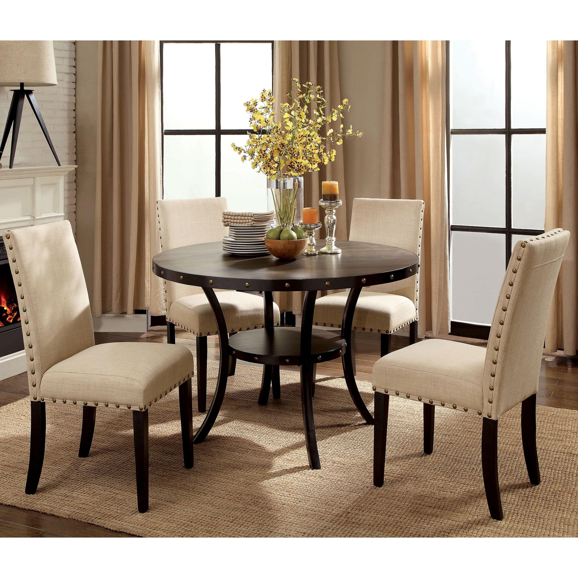  Furniture of America Round Kaitlin Dining Table CM3323RT IMAGE 4