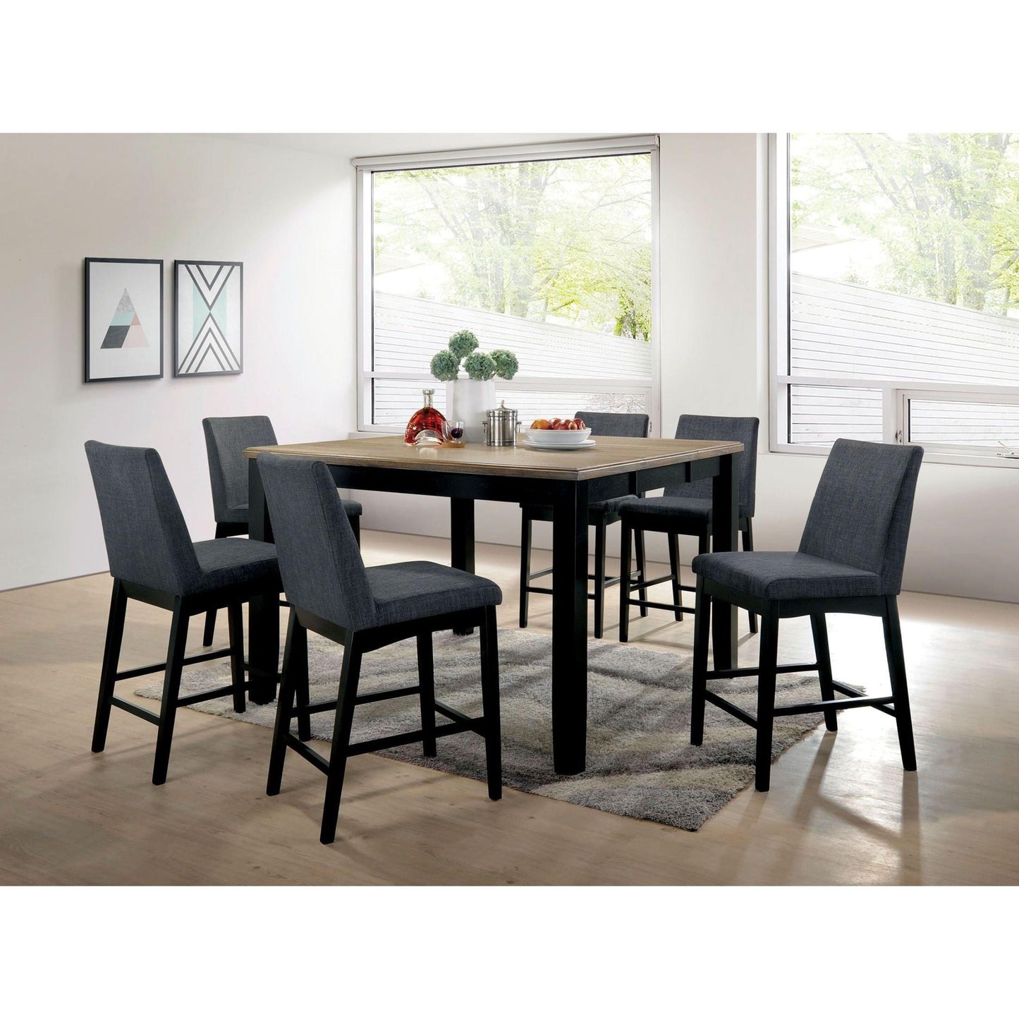 Furniture of America Square Mariam Counter Height Dining Table CM3375PT IMAGE 3