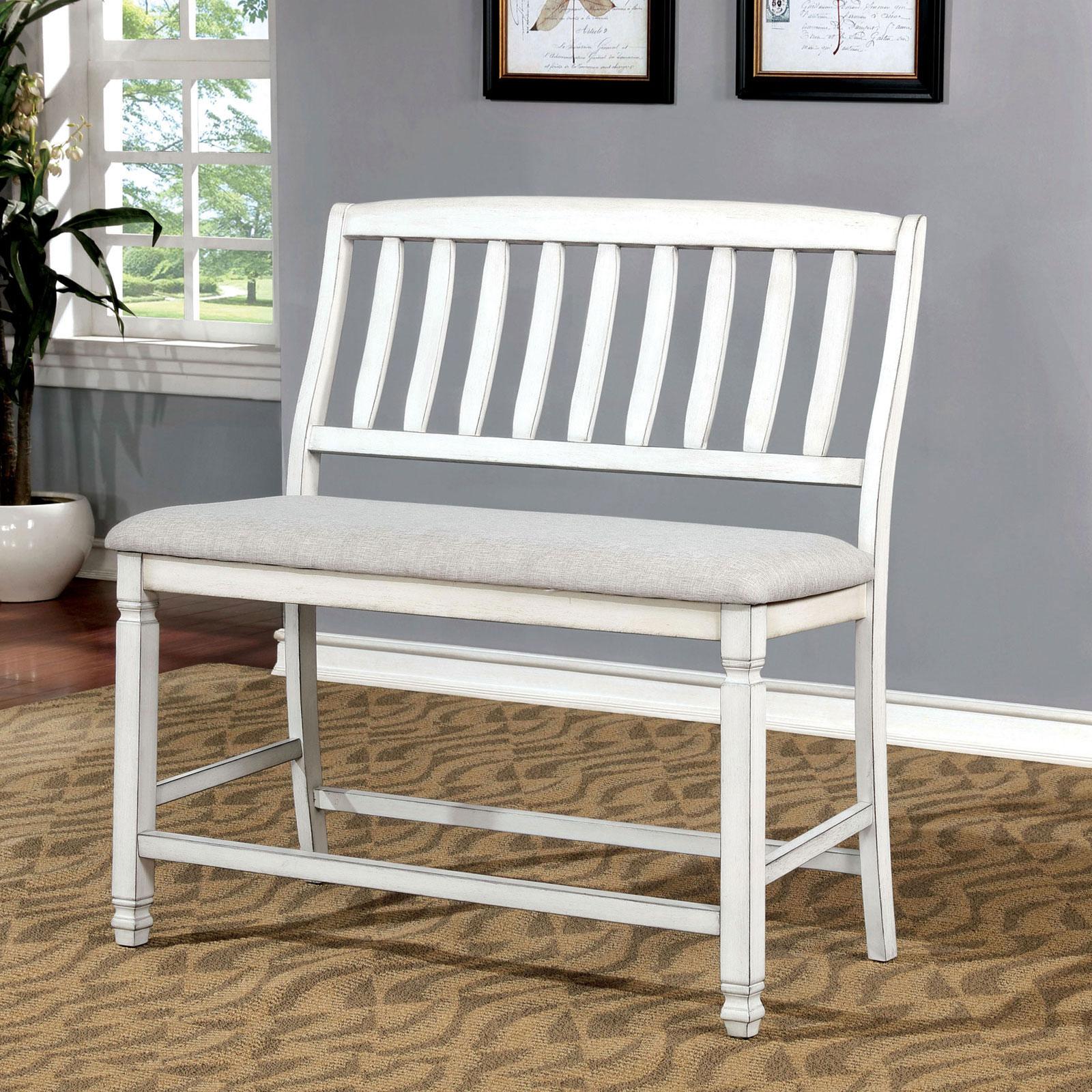  Furniture of America Kaliyah Counter Height Bench CM3194PBN IMAGE 2