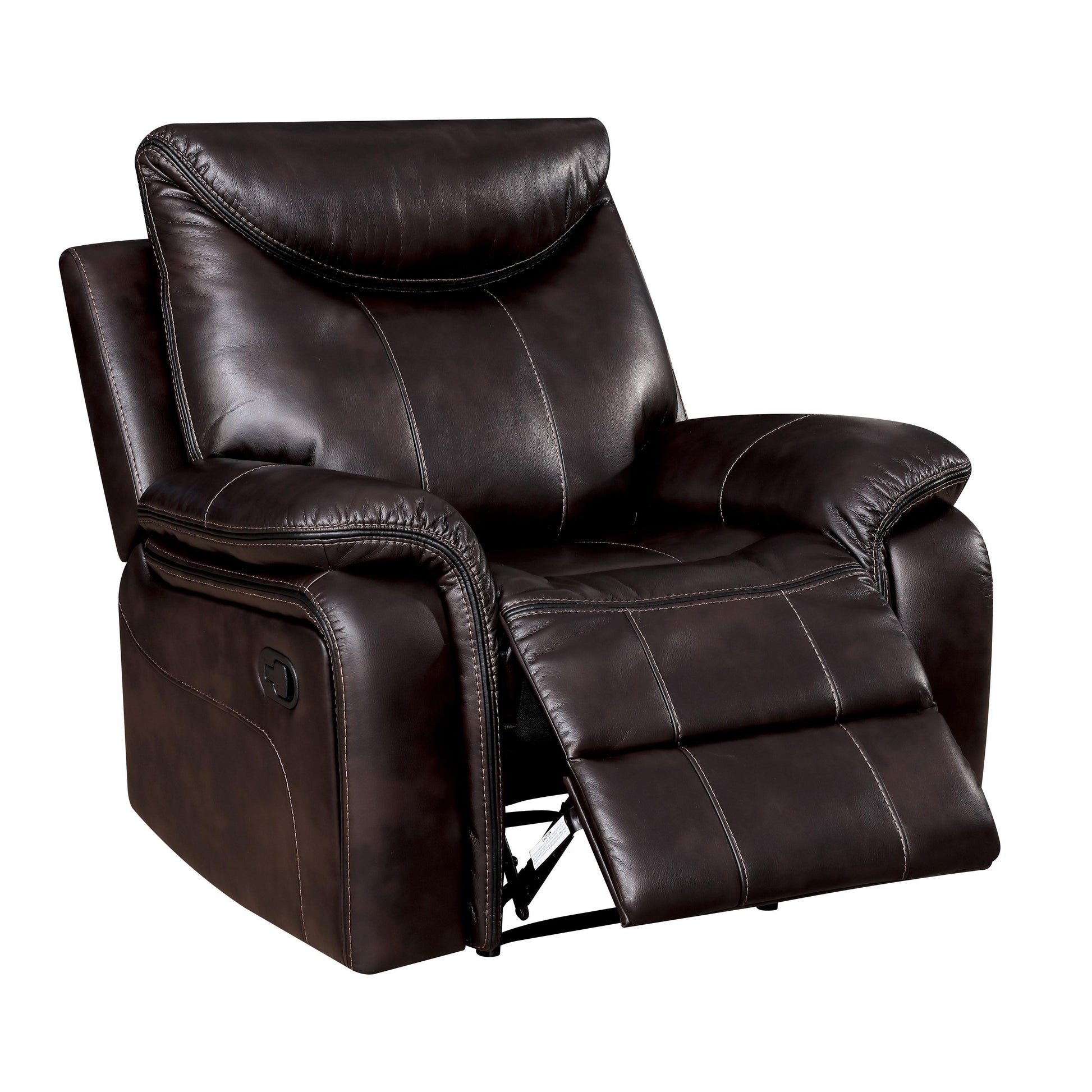  Furniture of America Karlee Leatherette Recliner CM6988-CH IMAGE 1