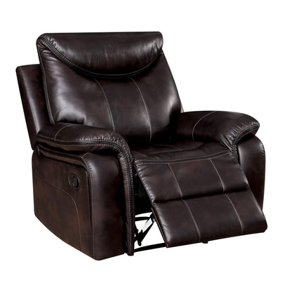  Furniture of America Karlee Leatherette Recliner CM6988-CH IMAGE 1