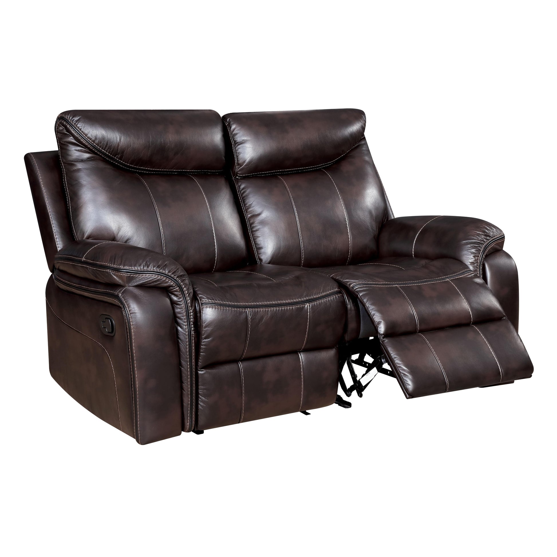  Furniture of America Karlee Reclining Leatherette Loveseat CM6988-LV IMAGE 1