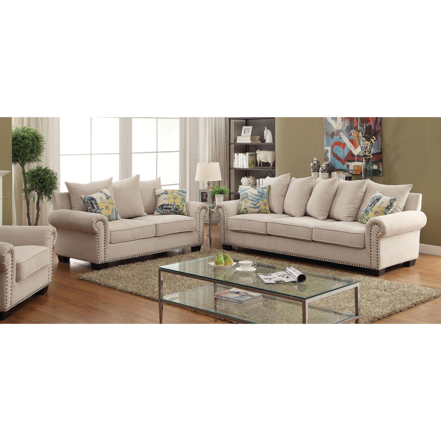 Furniture of America Skyler Stationary Fabric Sofa CM6155-SF IMAGE 5
