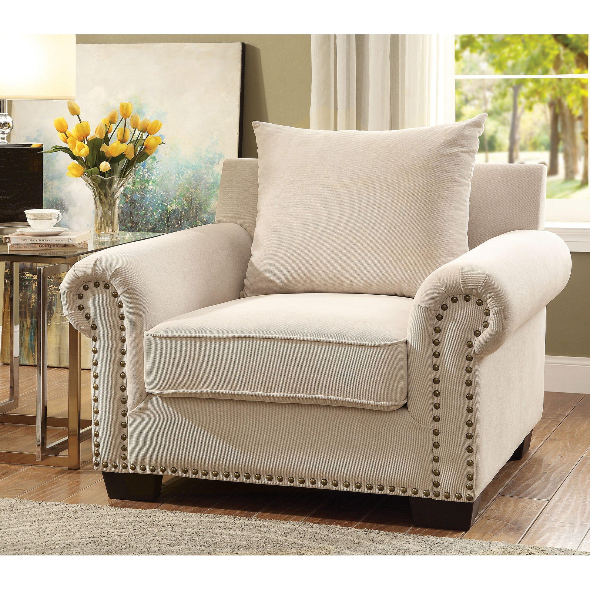  Furniture of America Skyler Stationary Fabric Chair CM6155-CH IMAGE 2