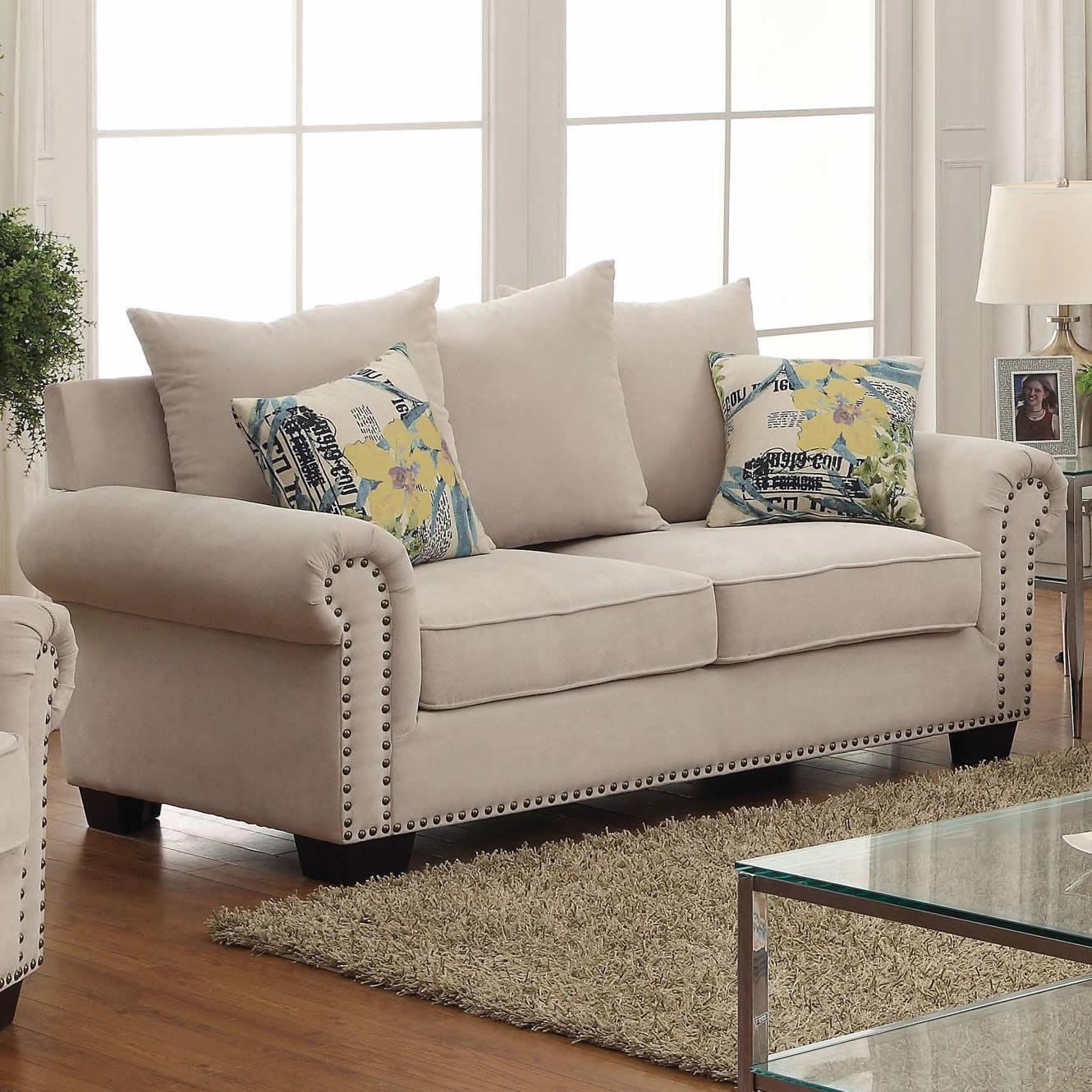  Furniture of America Skyler Stationary Fabric Loveseat CM6155-LV IMAGE 1