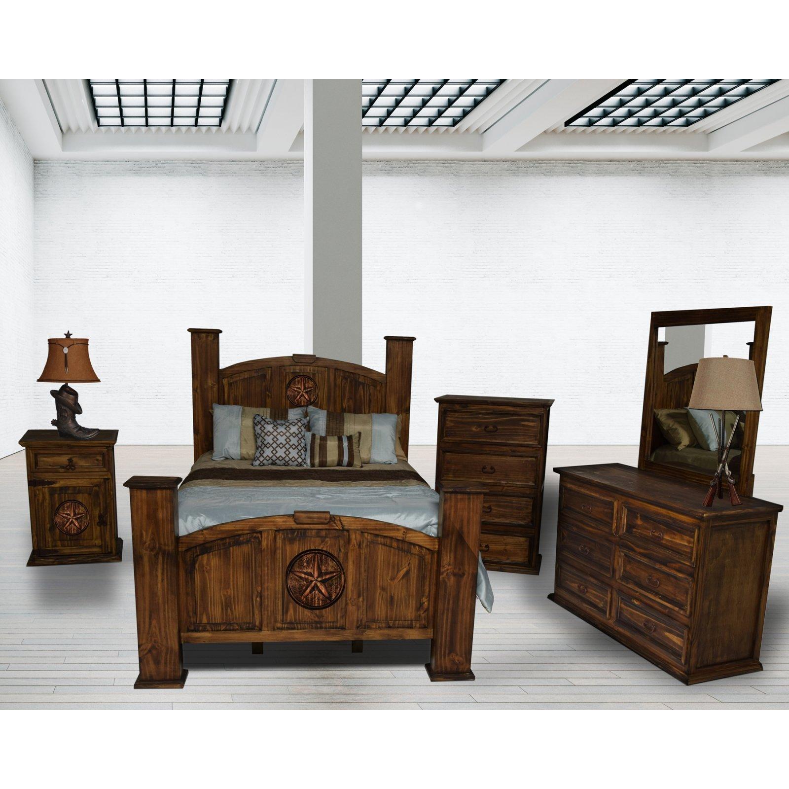 PFC Furniture Industries Mansion Antique King Poster Bed Mansion Antique Star King Bed IMAGE 2