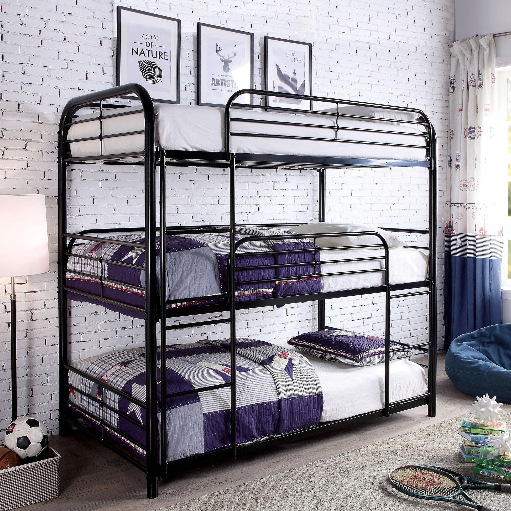  Furniture of America Kids Beds Bunk Bed CM-BK937BK IMAGE 1