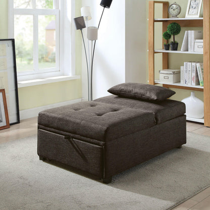  Furniture of America Oona Fabric Twin Ottoman CM2543DG IMAGE 2