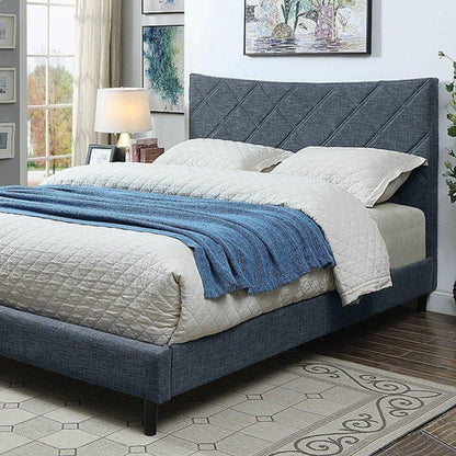  Furniture of America Estarra Full Upholstered Platform Bed CM7073BL-F-BED IMAGE 1