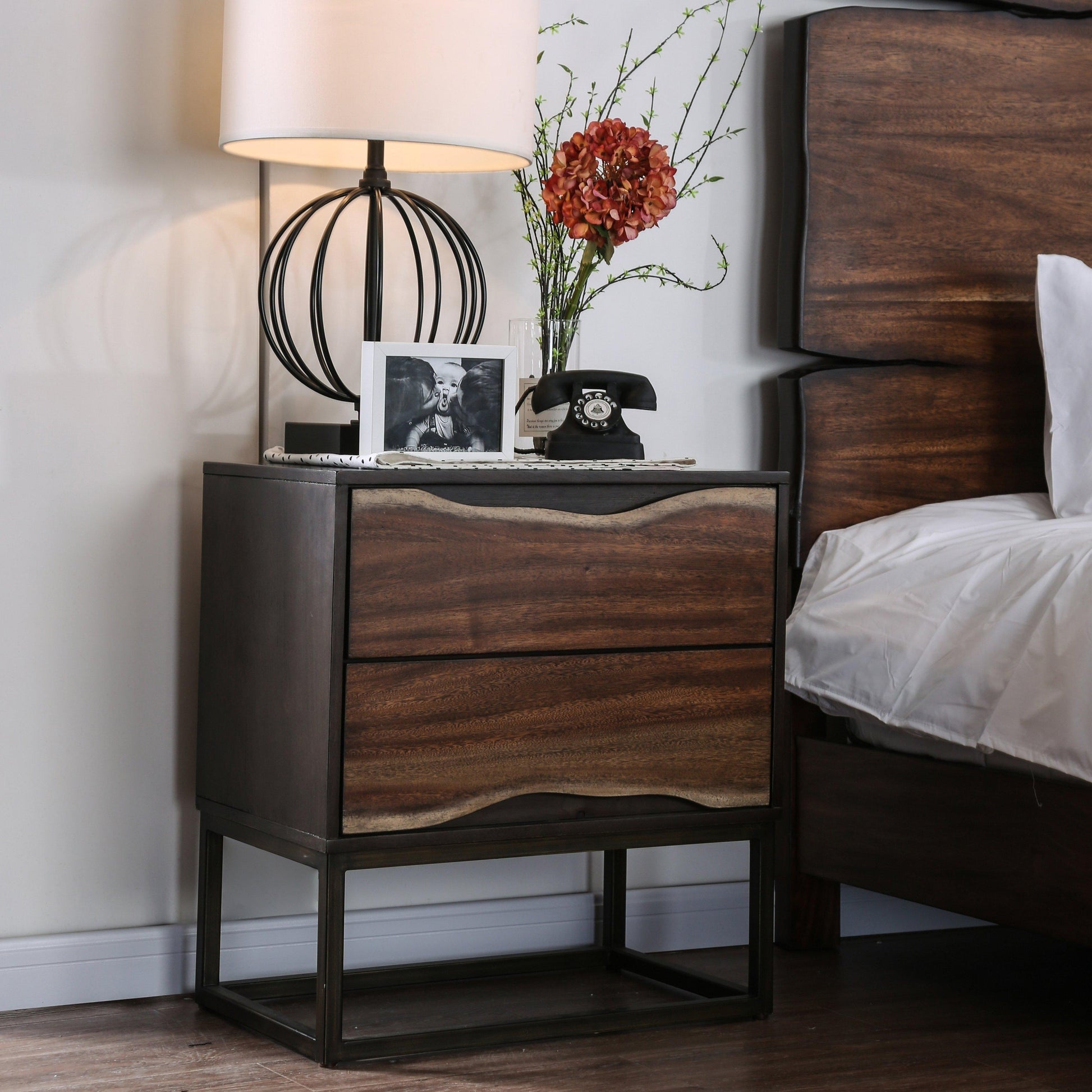  Furniture of America Fulton 2-Drawer Nightstand CM7363N IMAGE 2