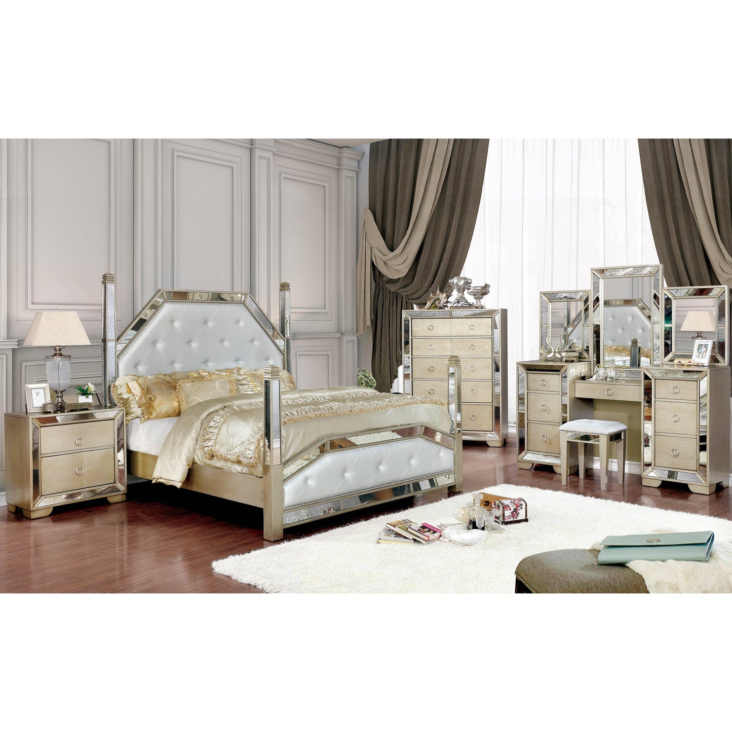  Furniture of America Loraine King Poster Bed CM7185EK-BED IMAGE 5