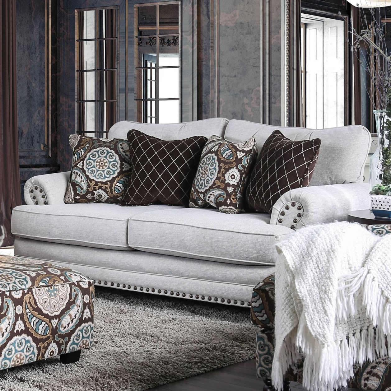  Furniture of America Amani Stationary Fabric Loveseat SM8120-LV IMAGE 1
