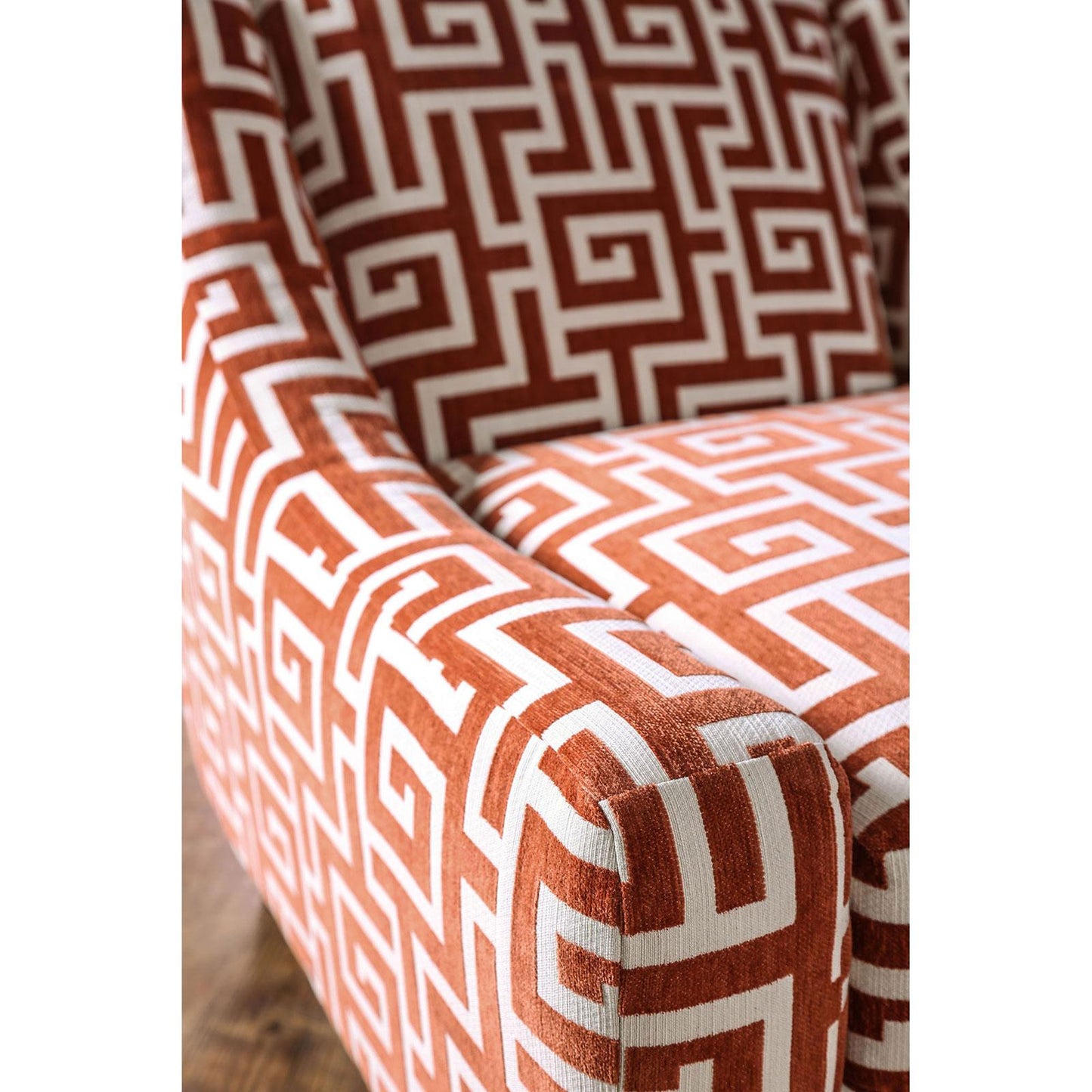  Furniture of America Esmay Stationary Fabric Accent Chair SM8115-CH-OR IMAGE 3
