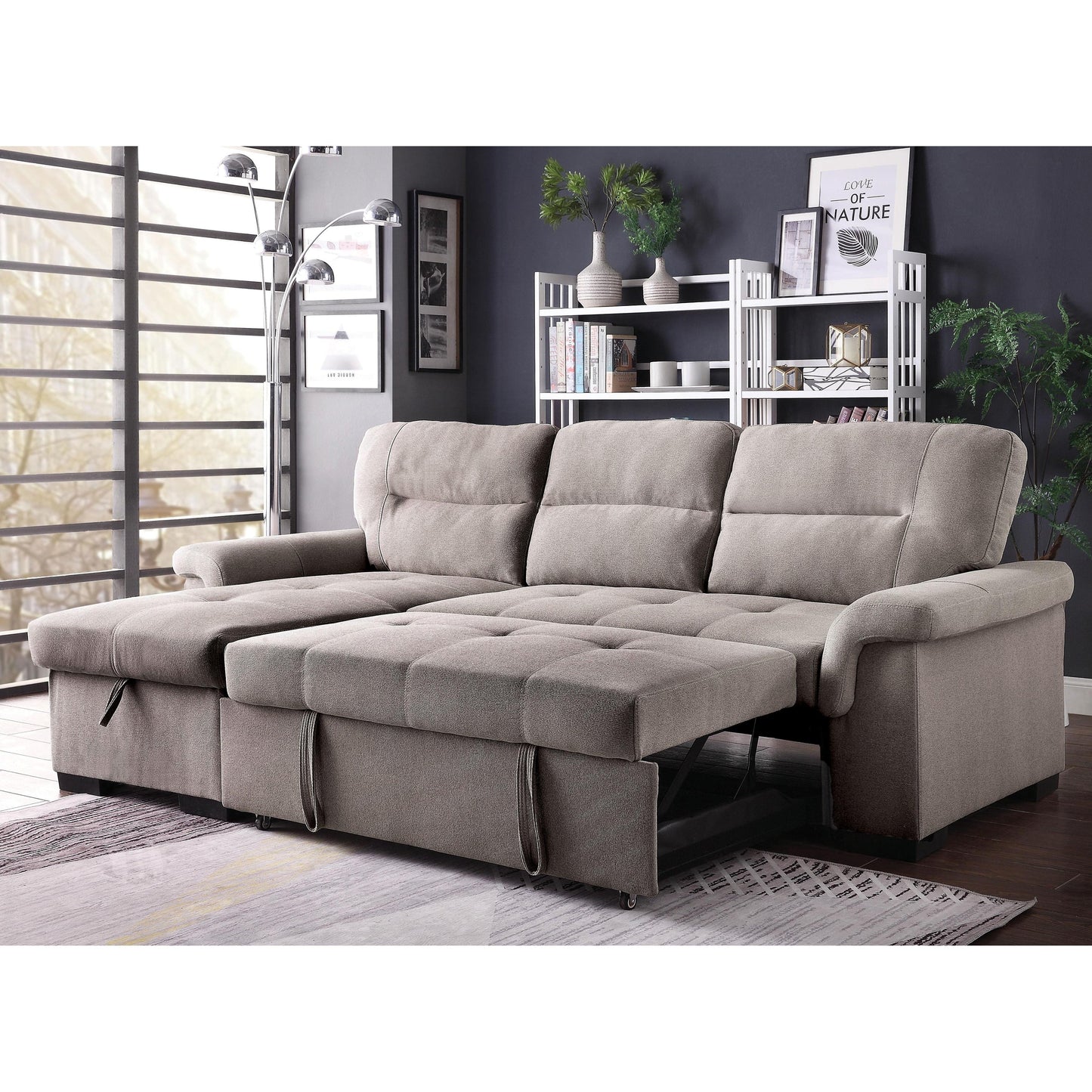  Furniture of America Anabel Fabric Sleeper Sectional CM6023-SECT IMAGE 2